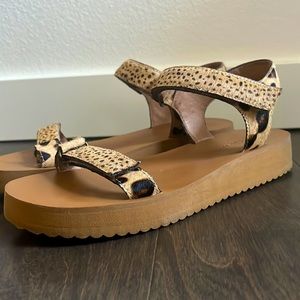 Madewell The Maggie Sandal in Spot Mix Calf Hair